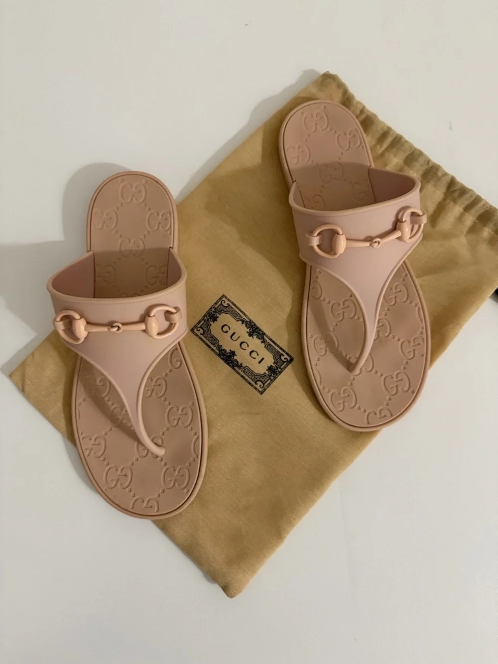 Gucci Women's Pink Horsebit Sandals